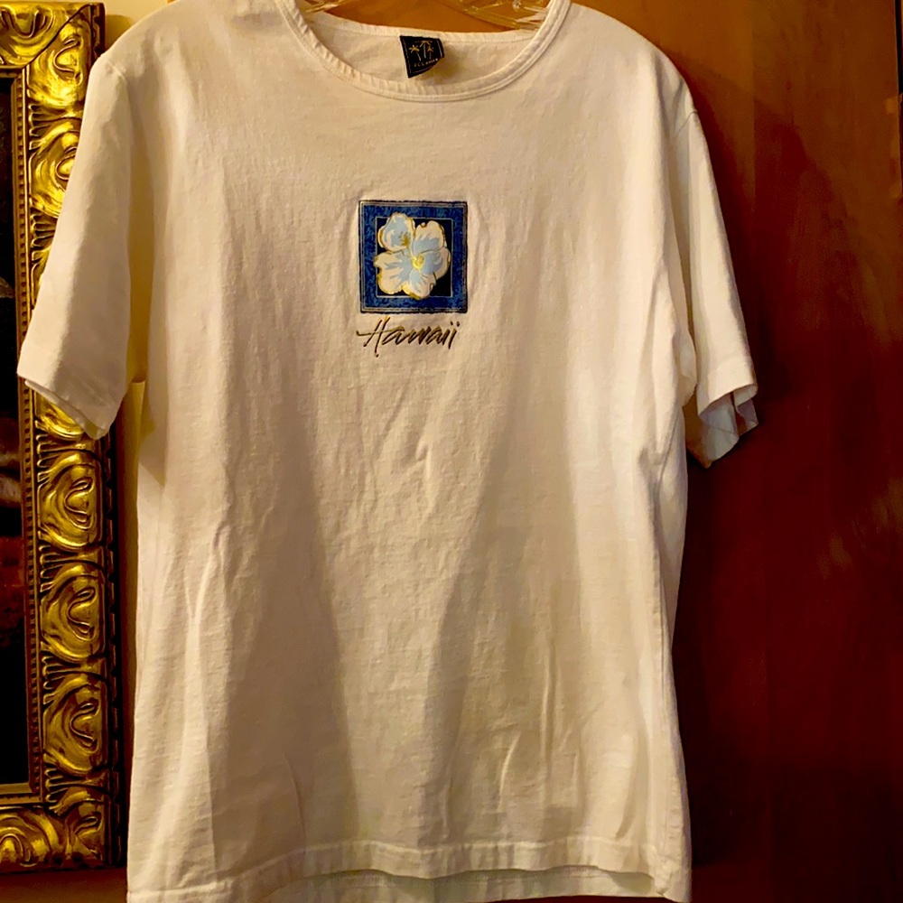 Hawaii simple white T-shirt